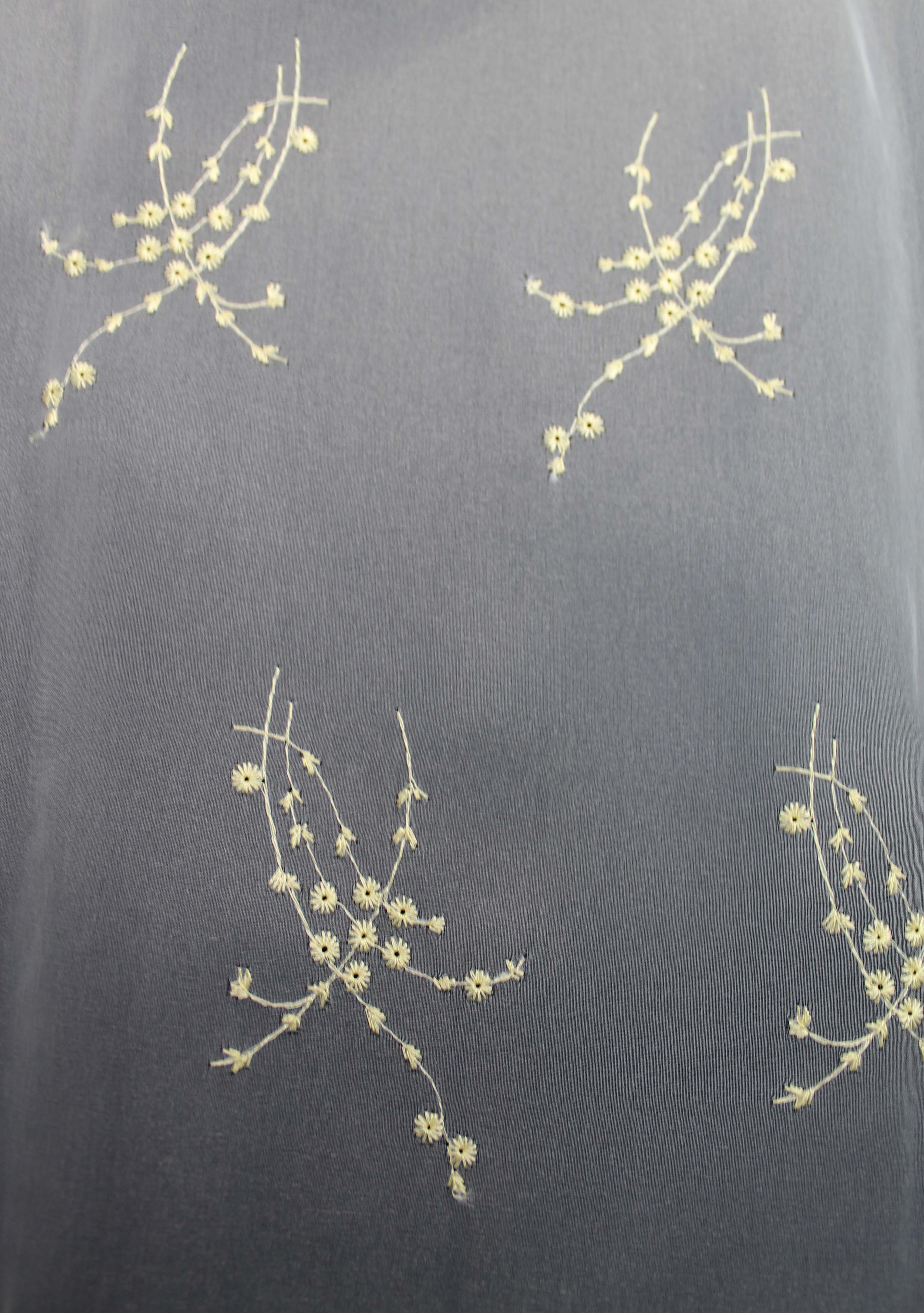 EMBROIDERED ORGANZA - IV/GOLD